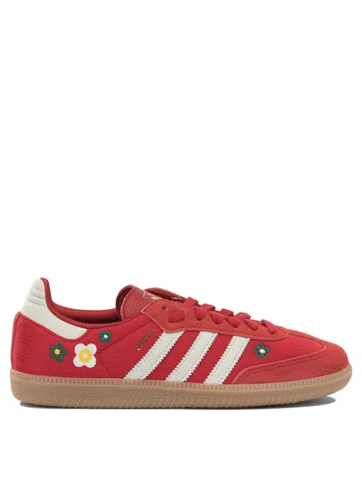Adidas Originals X Liberty London Samba Og Red Leather Synthetic Rubber Sneakers