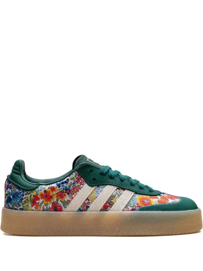 Adidas Originals Floral Sambae Sneakers Made With Liberty Fabric Women In Patterned Green