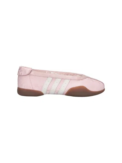 Adidas Originals Taekwondo Mei Jacquard Satin And Leather Ballerina Liberty London X In Pink