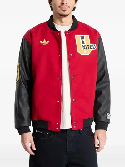 Adidas Originals X Manchester United Vrct Jacket In Red