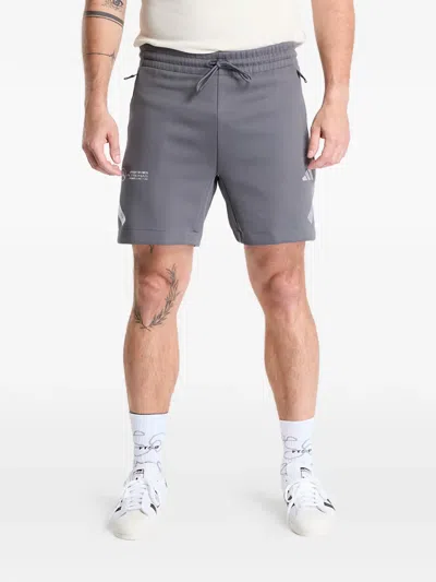 Adidas Originals X Mercedes-amg Petronas Graphic Shorts In Gray