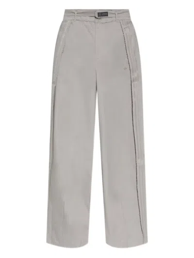 Adidas Originals X Mercedes Frayed Stripe Trousers In Gray