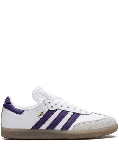 Adidas Originals Mens  Samba Adv In White/unity Purple/gum