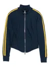 Adidas Originals X Miaou Corset Zip Sweatshirt In Blue