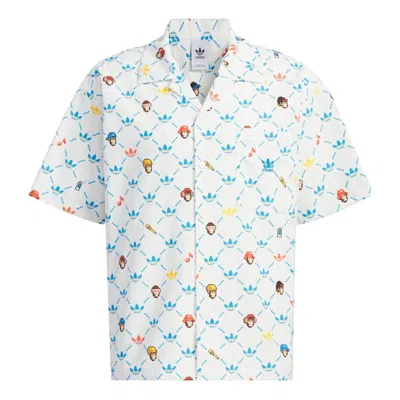 Adidas Originals X Monkey Kingdom Allover Print Shirt 'white Multicolor'