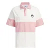 Adidas Originals X Monkey Kingdom Short Sleeve Polo Shirt 'pink White'