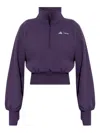 Adidas Originals X Moon Boot Ribbed Zip-up Sweater In Purple