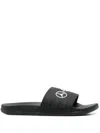 Adidas Originals X Motorsports Adilette Slides In Black