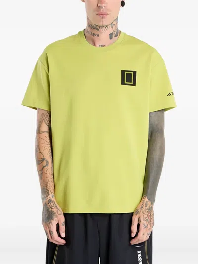 Adidas Originals X National Geographic Graphic Short-sleeve T-shirt In Gold