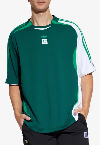 Adidas Originals X Nts Radio Jersey Recycled-polyester T-shirt In Green