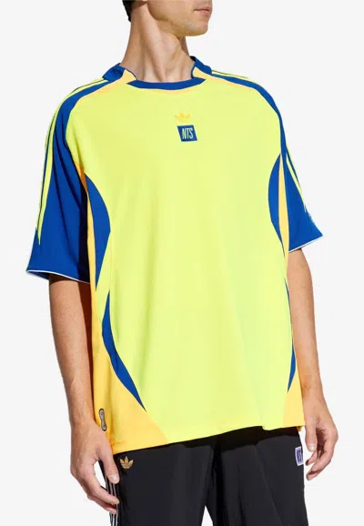Adidas Originals X Nts Croyal Beamye Recycled-polyester T-shirt In Yellow