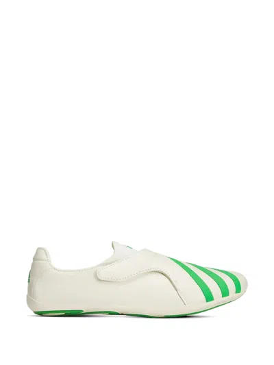 Adidas Originals X Pharrell Virginia Vario Flat Earther Touch-strap Leather Sneakers In White