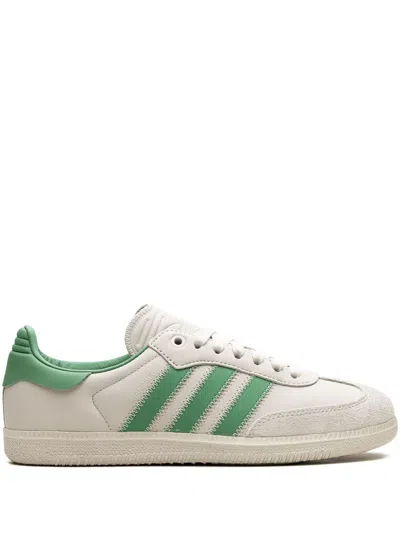 Adidas Originals X Pharrell Williams Samba "preloved Green" Sneakers In Neutrals
