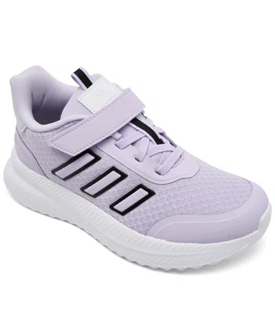 Adidas Originals Kids' X Plrpath Little Girls Stretch Lace Stay-put Closure Casual Sneakers From Finish Line In Ice Lavender,black