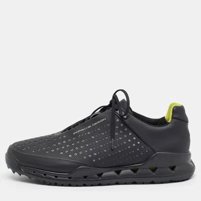 Pre-owned Adidas Originals X Porsche Design Golf Compound Ii Size 44 Black Rubber Low Top Sneakers