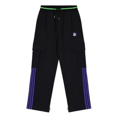 Adidas Originals X Sankuanz Crossover Cargo Straight Loose Sports Pants Black