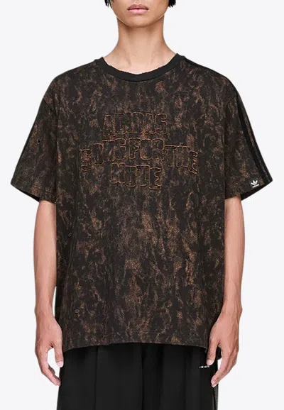 Adidas Originals X Song For The Mute Adi006 Oversized Jersey T-shirt In Brown