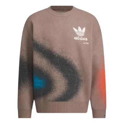 Adidas Originals X Song For The Mute All Over Print Sweater Asia Sizing 'brown Red Blue'