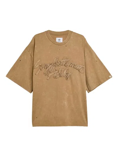 Adidas Originals X Song For The Mute Logo T-shirt In Brown