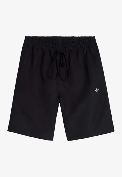 Adidas Originals X Song For The Mute Logo Track Shorts In Black