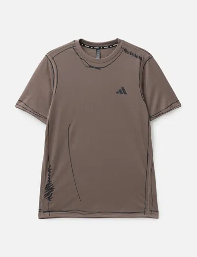 Adidas Originals X Song For The Mute Running Unitefit T-shirt In Brown