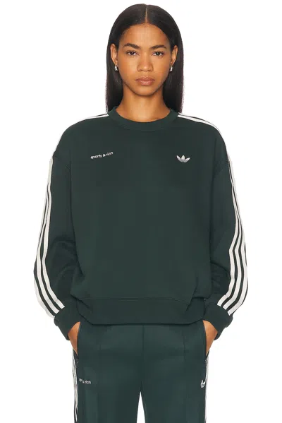 ADIDAS ORIGINALS X SPORTY & RICH CREWNECK SWEATSHIRT