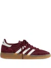 Adidas Originals + Sporty & Rich Handball Spezial Leather-trimmed Suede Sneakers In Red