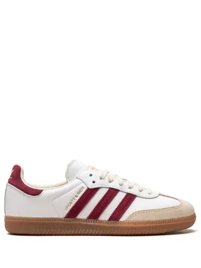 Adidas Originals Adidas X Sporty & Rich Samba Og Sneaker In White/burgundy