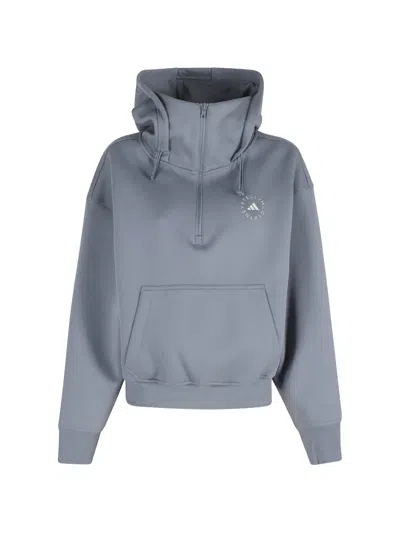 Adidas Originals X Stella Mccartney Half-zip Hoodie In Blue
