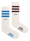 Adidas Originals X Wales Bonner Striped Logo-printed Socks In White