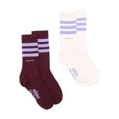 Adidas Originals X Wales Bonner 3-stripes Socks (pack Of Two) In Multi