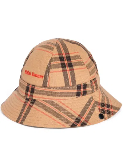 Adidas Originals X Wales Bonner Check-print Bucket Hat In Multi