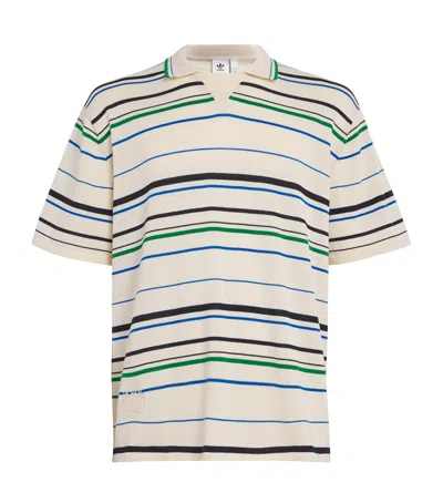 ADIDAS ORIGINALS X WALES BONNER COTTON-BLEND STRIPED T-SHIRT