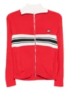 Adidas Originals X Wales Bonner Embroidered-logo Cardigan In Red