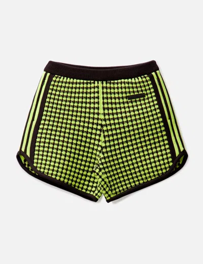 Adidas Originals Wales Bonner Straight-leg Recycled Crochet-knit Shorts In Multi