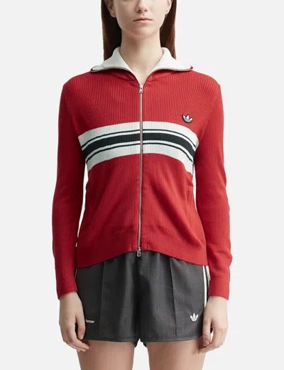 Adidas Originals X Wales Bonner Knit Track Top In Red