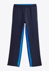 Adidas Originals Adidas X Wales Bonner Navy Blue Activewear Pants With Elasticized Waistband