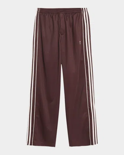 Adidas Originals Adidas X Wales Bonner Regular Fit Stripe Track Pants In Brown