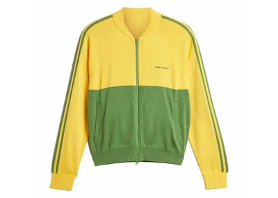 Pre-owned Adidas Originals X Wales Bonner Nylon Knit Track Top In Bold Gold/crew Green