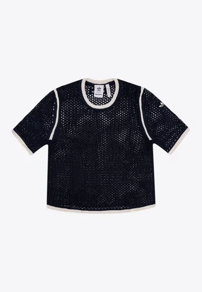 Adidas Originals X Wales Bonner Ribbed Crewneck Sweater In Black