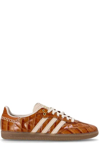 Adidas Originals X Wales Bonner Samba Og "brown Croc" Sneakers In Multi