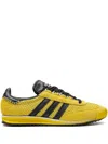 Adidas Originals Wales Bonner Sl76 Leather-trimmed Brushed-suede And Mesh Sneakers In Yellow