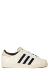 Adidas Originals X Wales Bonner Superstar Croc-embossed Leather Sneakers In White