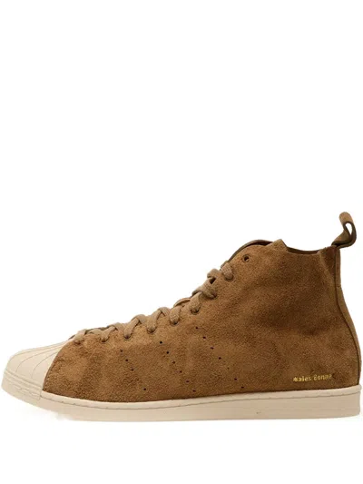 ADIDAS ORIGINALS X WALES BONNER SUPERSTAR SUEDE HIGH-TOP SNEAKERS