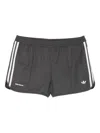 Adidas Originals X Wales Bonner Three-stripe Logo Shorts In Gray