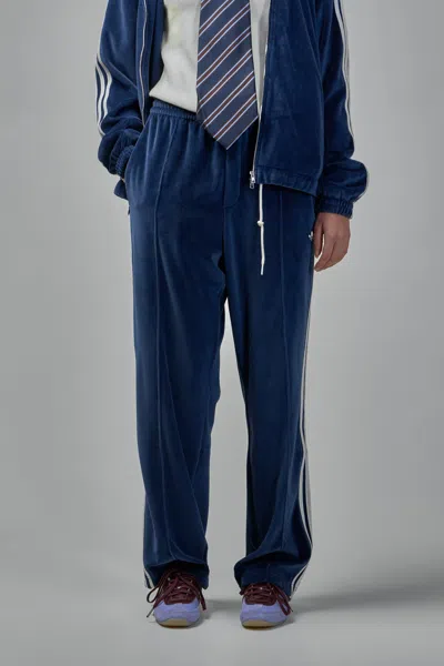 Adidas Originals X Wales Bonner Velour Track Pant In Blue