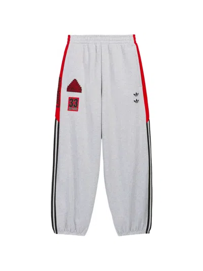Adidas Originals X Willy Chavarria Logo-patch Side-stripe Track Pants In Gray