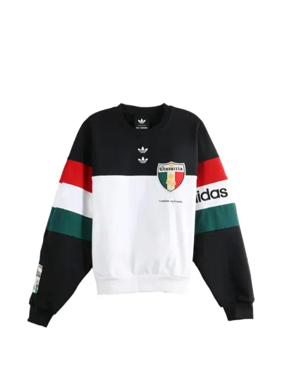 Adidas Originals X Willy Chavarria Logo-print Panelled Sweater In Black