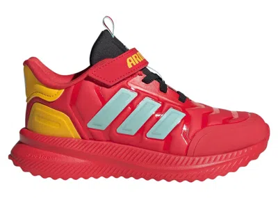 Pre-owned Adidas Originals X_plr Path Marvel Iron Man Sneakers In Pure Ruby/clear Aqua/bold Gold