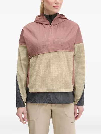 Adidas Originals Xploric Wind Grid-pattern Hooded Jacket In Neutral